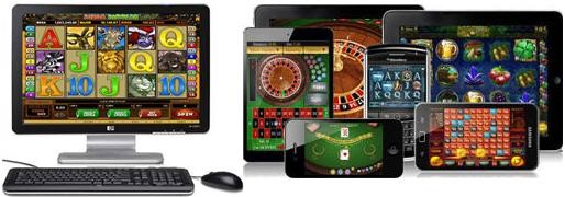 Photo de slots progressives sur ordinateurs et téléphones portables